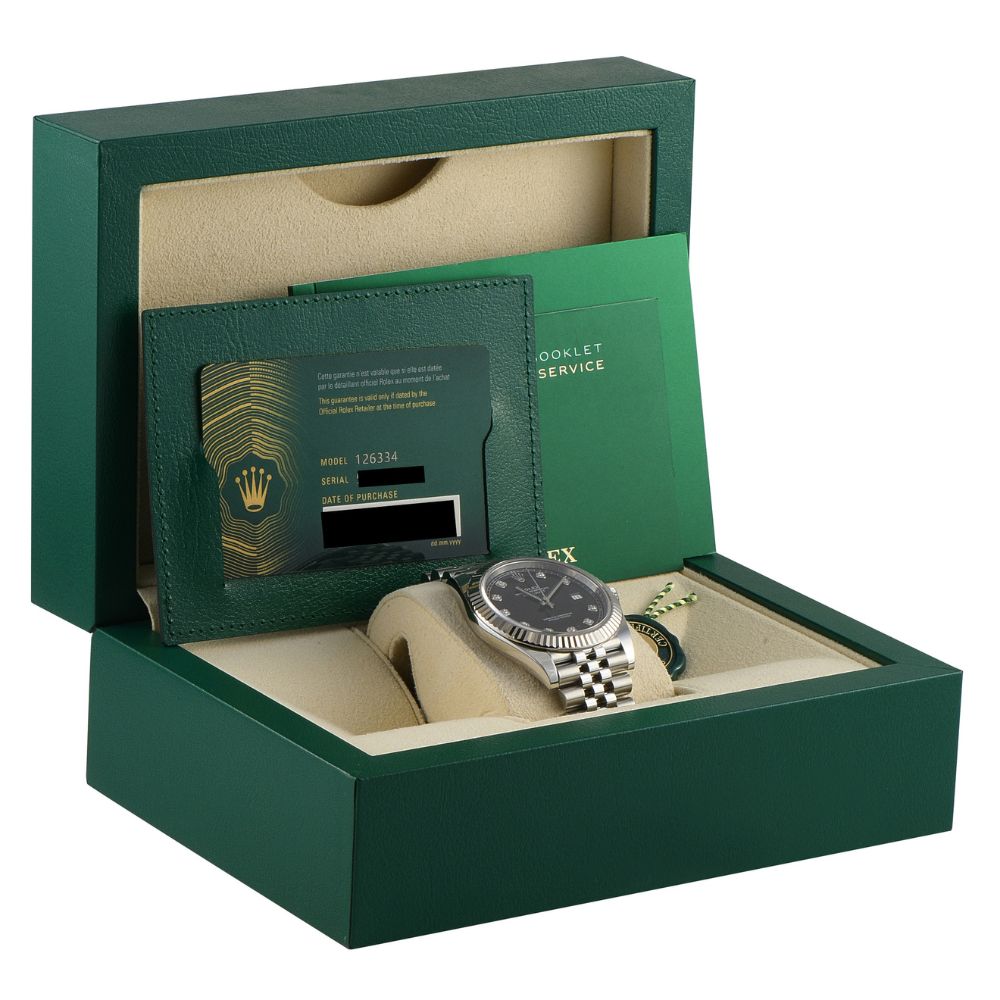 Rolex Datejust Diamond Black Dial Jubilee 41mm